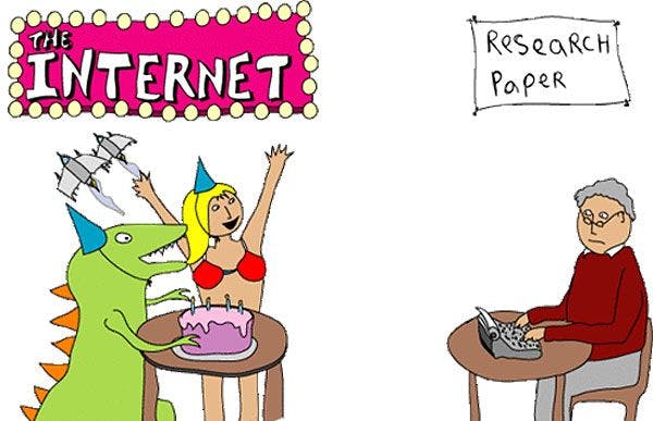Research paper vs internet